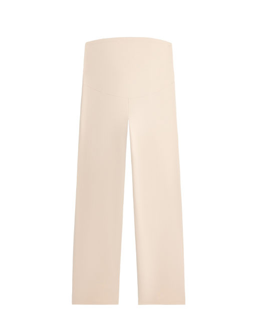 OYSHO Maternity comfortlux straight-leg trousers in sand, 7 of 7