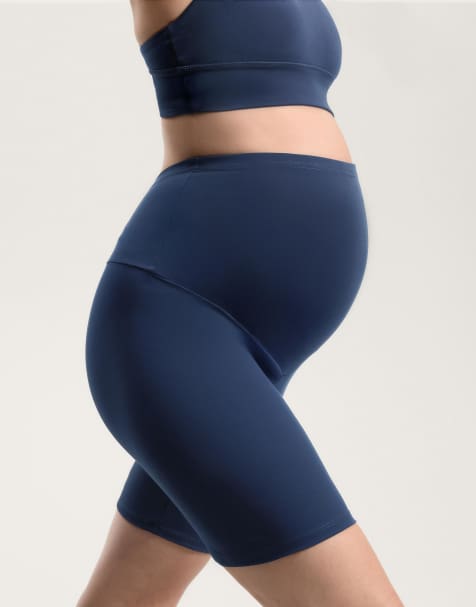 Oysho Maternity – Comfortlux – Umstandsleggings in Marineblau, 20 cm - view 1