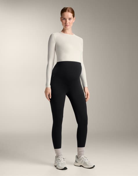 OYSHO Maternity - Legging chaud longueur cheville 70 cm - Noir - view 1