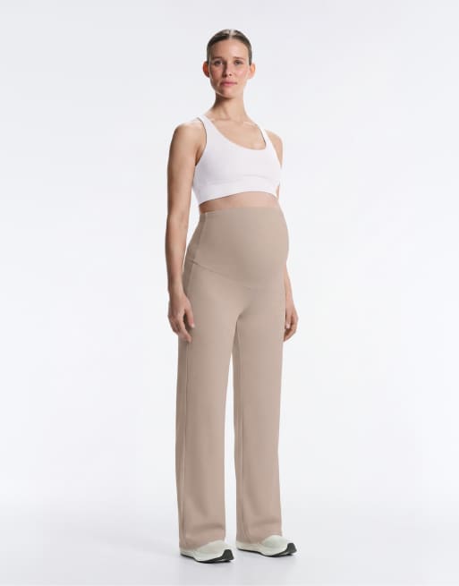 OYSHO Maternity pantalon droit Comfortlux couleur pierre, 2 de 4