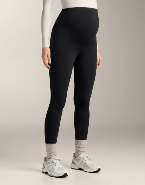 OYSHO – Maternity – Svarta, varma leggings med ankellång design, 70cm - view 1