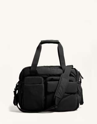 Oysho - Maxi-Wickeltasche in Schwarz