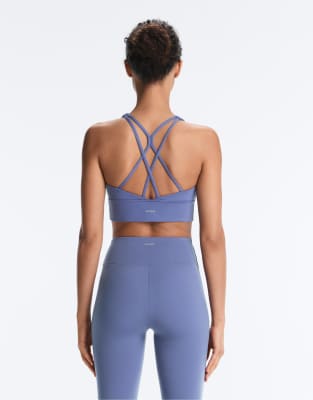 OYSHO Medium-support comfortlux sports bra with cups in blue