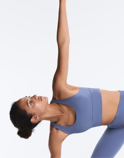 OYSHO Medium-support comfortlux sports bra with cups in blue, 7 of 7