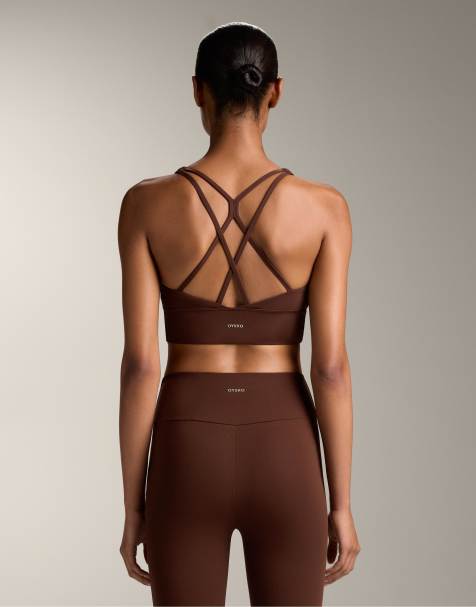 OYSHO Medium-support comfortlux sports bra with cups in brown