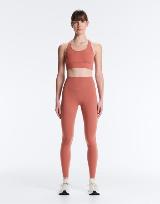 OYSHO Medium-support comfortlux sports bra with cups in coral, 2 of 7