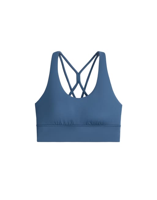 OYSHO Medium-support comfortlux sports bra with cups in dark blue, 5 of 7