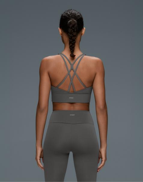 OYSHO Medium-support comfortlux sports bra with cups in grey