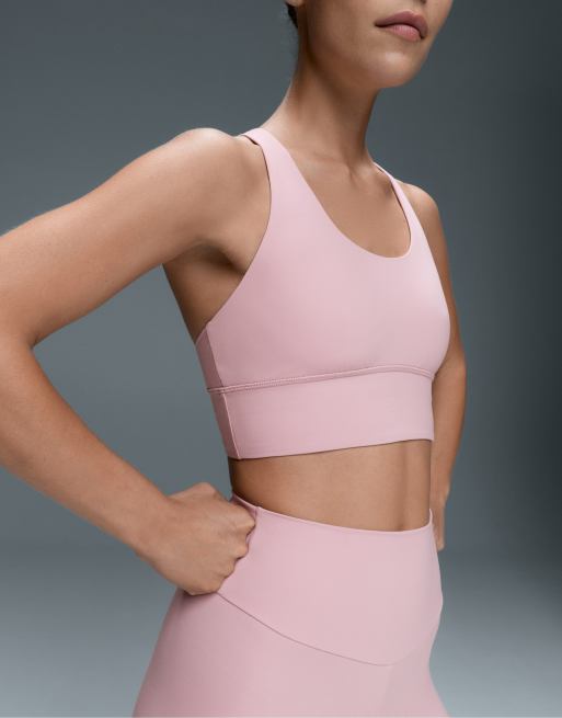 OYSHO Medium-support comfortlux sports bra with cups in pink, 3 of 7