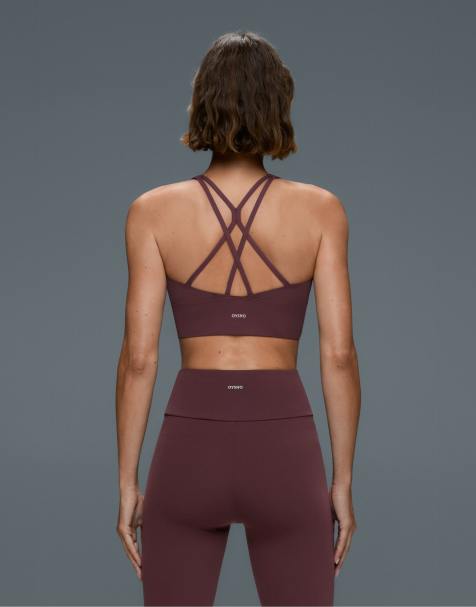 OYSHO Medium-support comfortlux sports bra with cups in purple - view 1