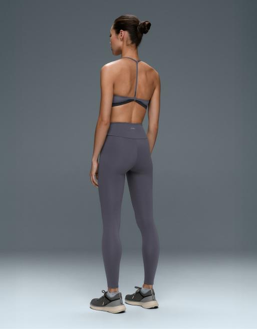 OYSHO Medium support sports bra with thin strap in grey, 4 of 6