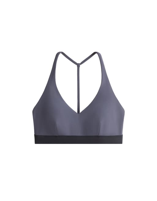 OYSHO Medium support sports bra with thin strap in grey, 6 of 6
