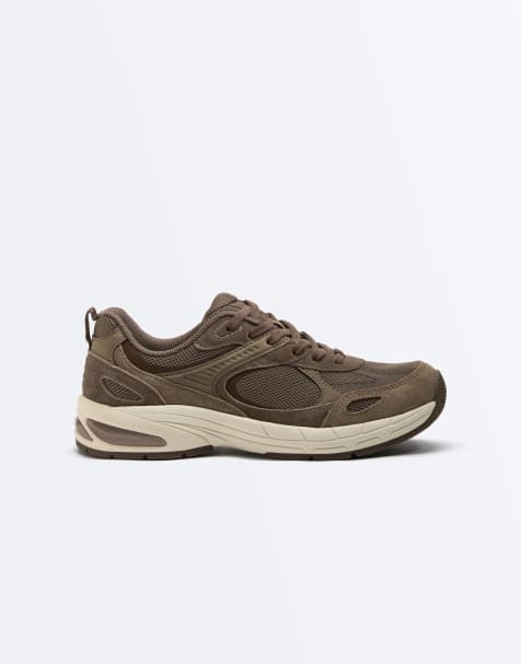 OYSHO mehrteilige Freizeitsneaker in Braun - view 1