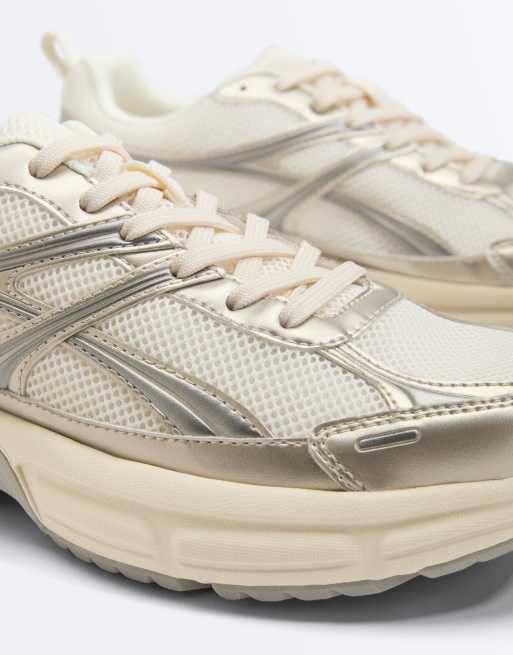 OYSHO mehrteilige Freizeitsneaker in Ecru, 4 von 4