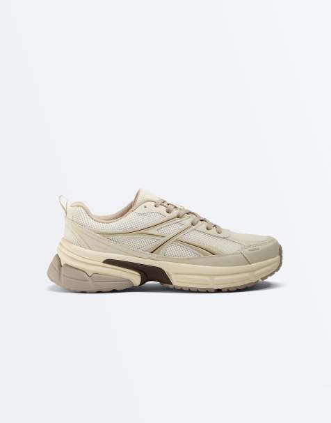 OYSHO mehrteilige Freizeitsneaker in Sand - view 1