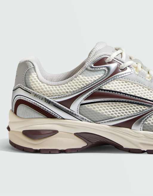 OYSHO mehrteilige Freizeitsneaker in Silber, 6 von 7