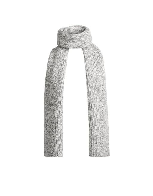OYSHO melerad stickad scarf i grått, 4 av 4