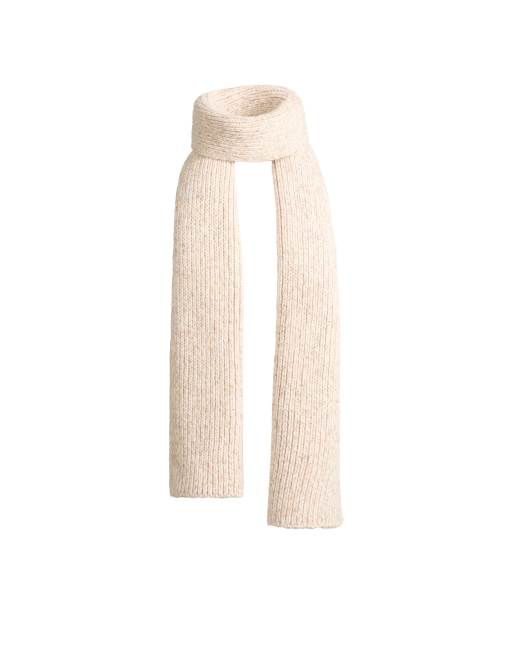 OYSHO melerad stickad scarf i mjuk mink, 4 av 4