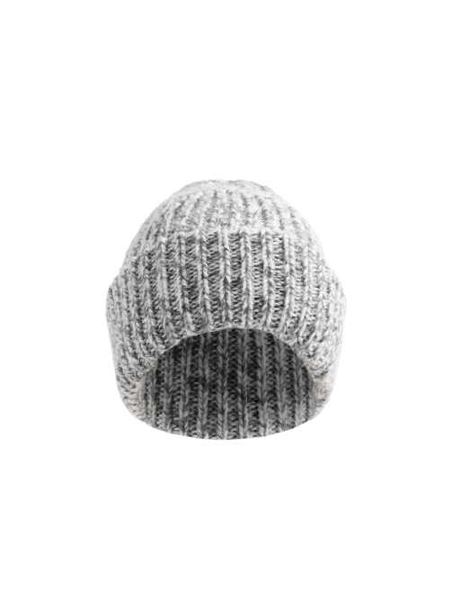 OYSHO melierte Strickmütze in Grau, 3 von 4