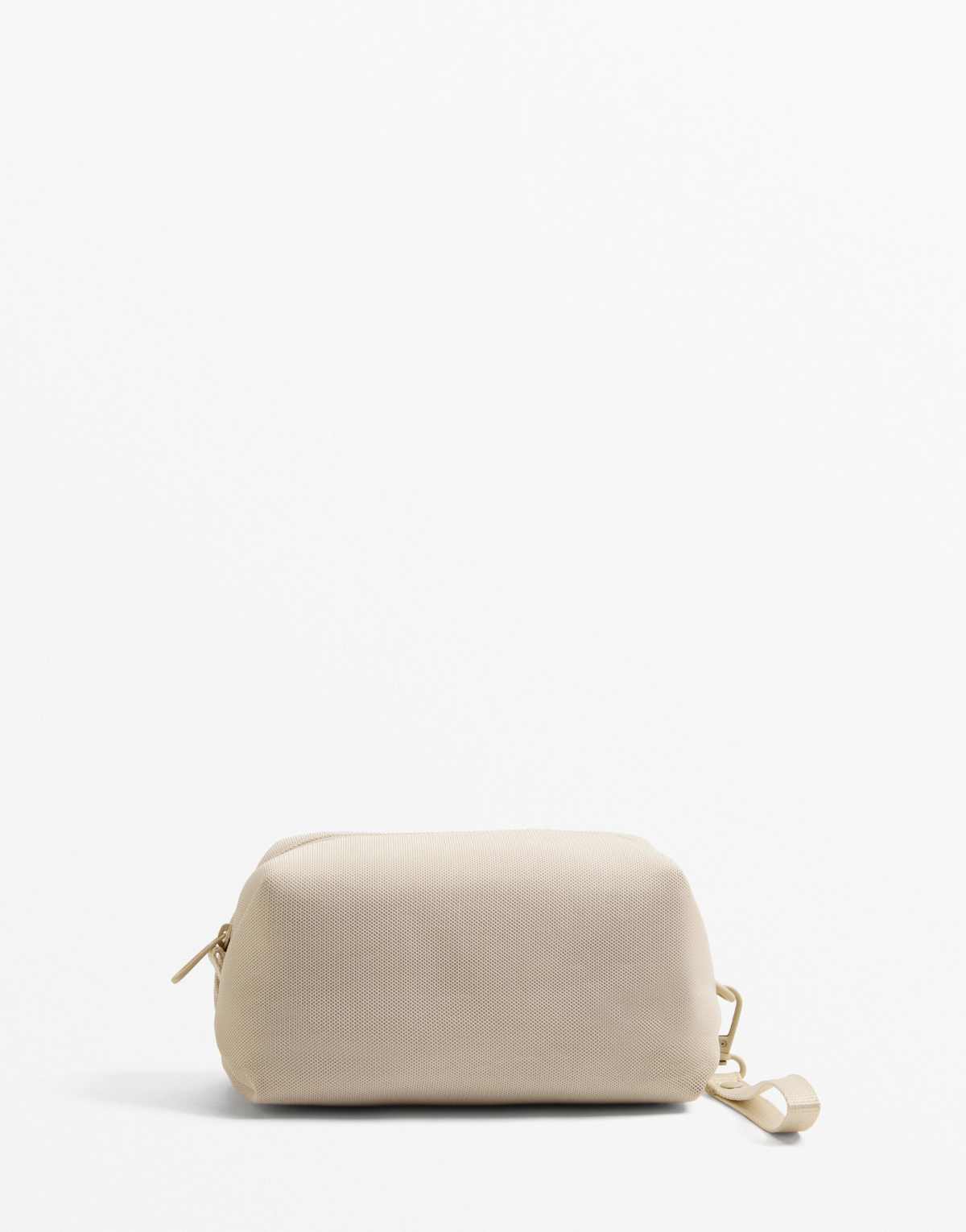 Oysho Mesh wash bag in sand