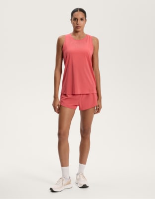 Oysho - Microperforated - Ärmelloses T-Shirt in Rosa-Orange
