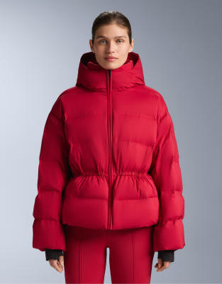 OYSHO - Minardi Piume - Leichte, wattierte, wasserdichte Ski-Daunenjacke in Rot