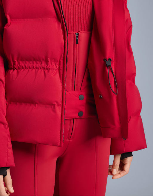 OYSHO – Minardi Piume – Leichte, wattierte, wasserdichte Ski-Daunenjacke in Rot, 3 von 4