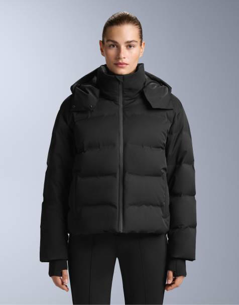 OYSHO Minardi piume ski water-resistant down jacket in black - view 1