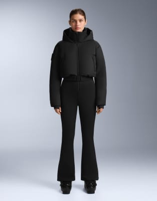 OYSHO - Minardi Piume - Wasserabweisender, wattierter Daunen-Ski-Jumpsuit in Schwarz