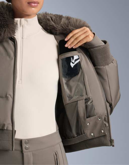OYSHO – Minardi Piume – Wasserdichte Daunen-Skijacke in Grau, 2 von 4
