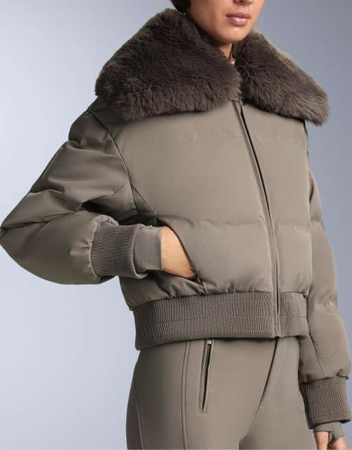 OYSHO – Minardi Piume – Wasserdichte Daunen-Skijacke in Grau, 3 von 4