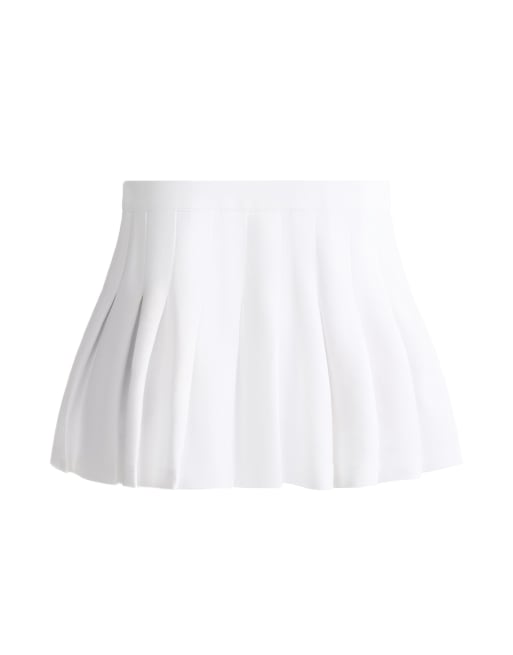 OYSHO mini-jupe plissée en piqué blanc cassé, 7 de 7