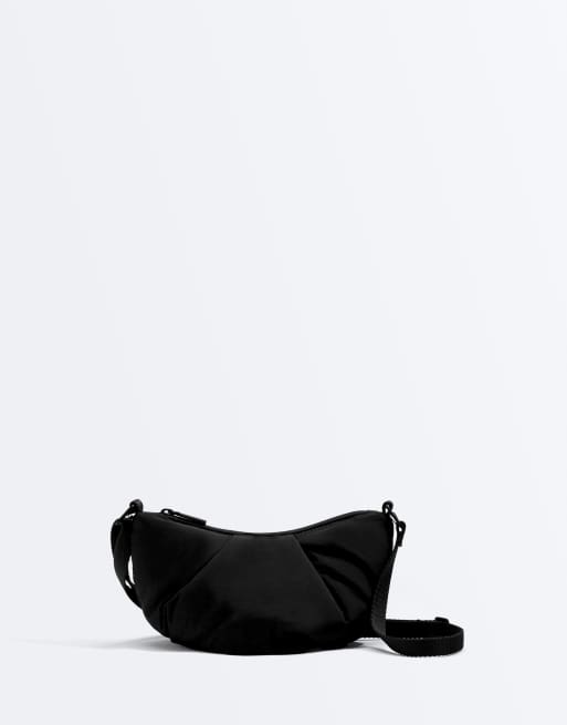 OYSHO mini quilted crossbody bag in black, 2 of 7