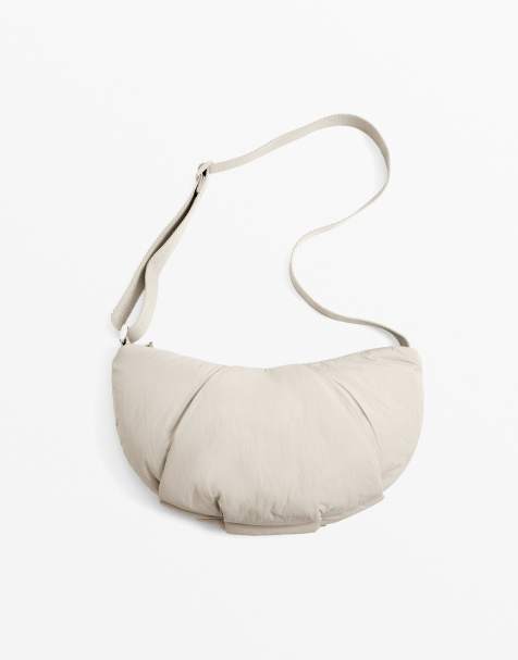 Oysho mini quilted crossbody bag in mink - view 1