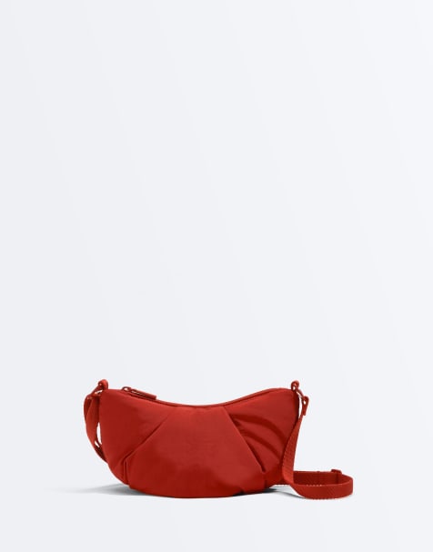 OYSHO Mini quilted crossbody bag in red - view 1
