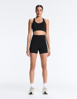 Mini-short 10 cm à taille haute avec effet de compression et poche - Noir L