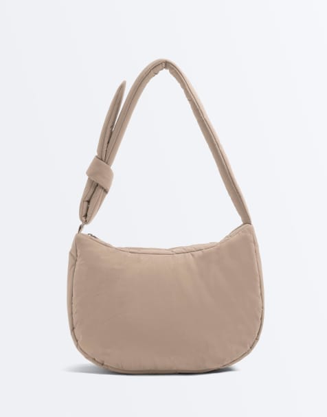 OYSHO - Minkfarvet crossbody-taske med knudedetalje - view 1