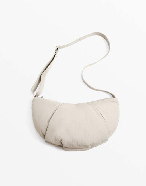 Oysho - Minkfarvet lille crossbody-taske med vatteringer