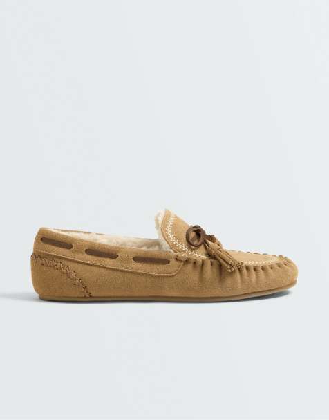 OYSHO mocassins à pampilles en cuir marron toasté - view 1