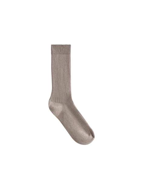 Oysho Modal blend classic socks in tan - view 1