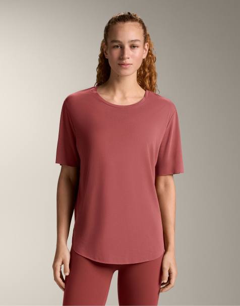 OYSHO Modal blend short-sleeved t-shirt in red - view 1