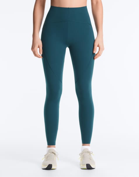 OYSHO - Mørkeblå ankellange basis-leggings med kompression - view 1