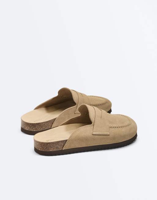 OYSHO – Mules aus Spalt-Wildleder in Sand, 5 von 6