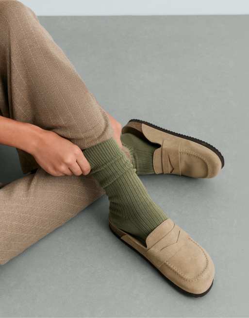Oysho - Mules fendues en daim - Sable, 7 de 7
