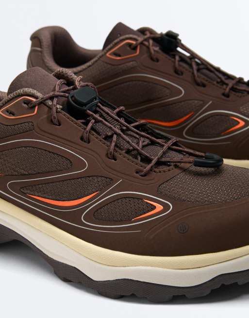 OYSHO Multi-piece contrast freetime trainers in brown, 5 of 7