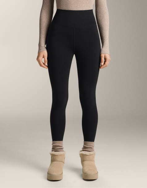 OYSHO – Nahtlose, knöchellange, superwarme Leggings in Schwarz mit sehr hohem Bund, 70 cm Schrittlänge - view 1