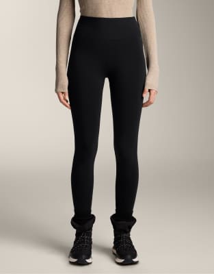 OYSHO - Nahtlose, knöchellange, superwarme Leggings in Schwarz mit sehr hohem Bund, 70 cm Schrittlänge