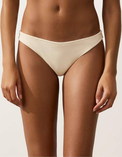 OYSHO – Naturvit, krinklad bikini, 3 av 5