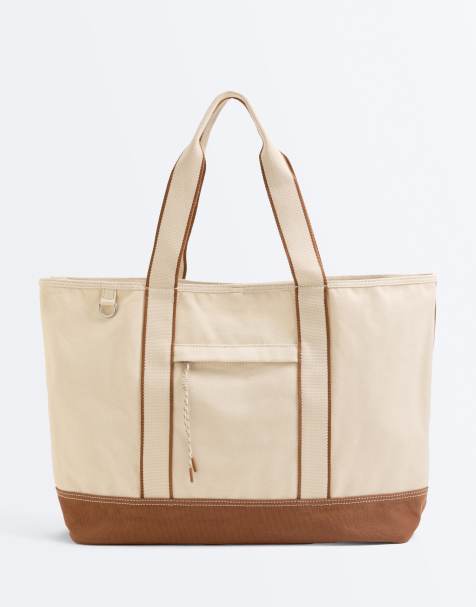 OYSHO – Naturvit shoppingväska i canvas - view 1