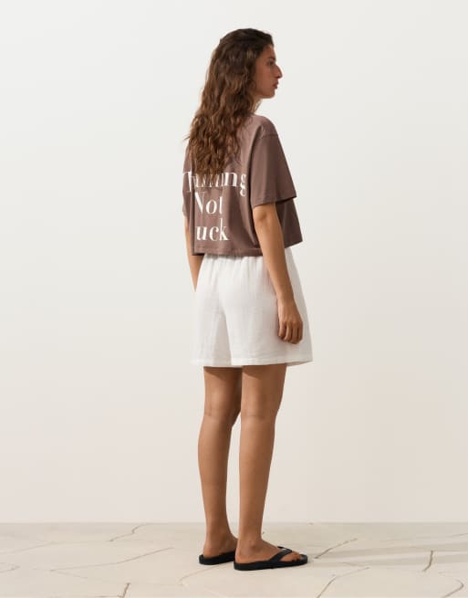 OYSHO – Naturvita bermudashorts i 100% bomull, 4 av 4